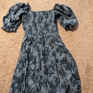 Gal Meets Glam Blue Floral Mini Dress